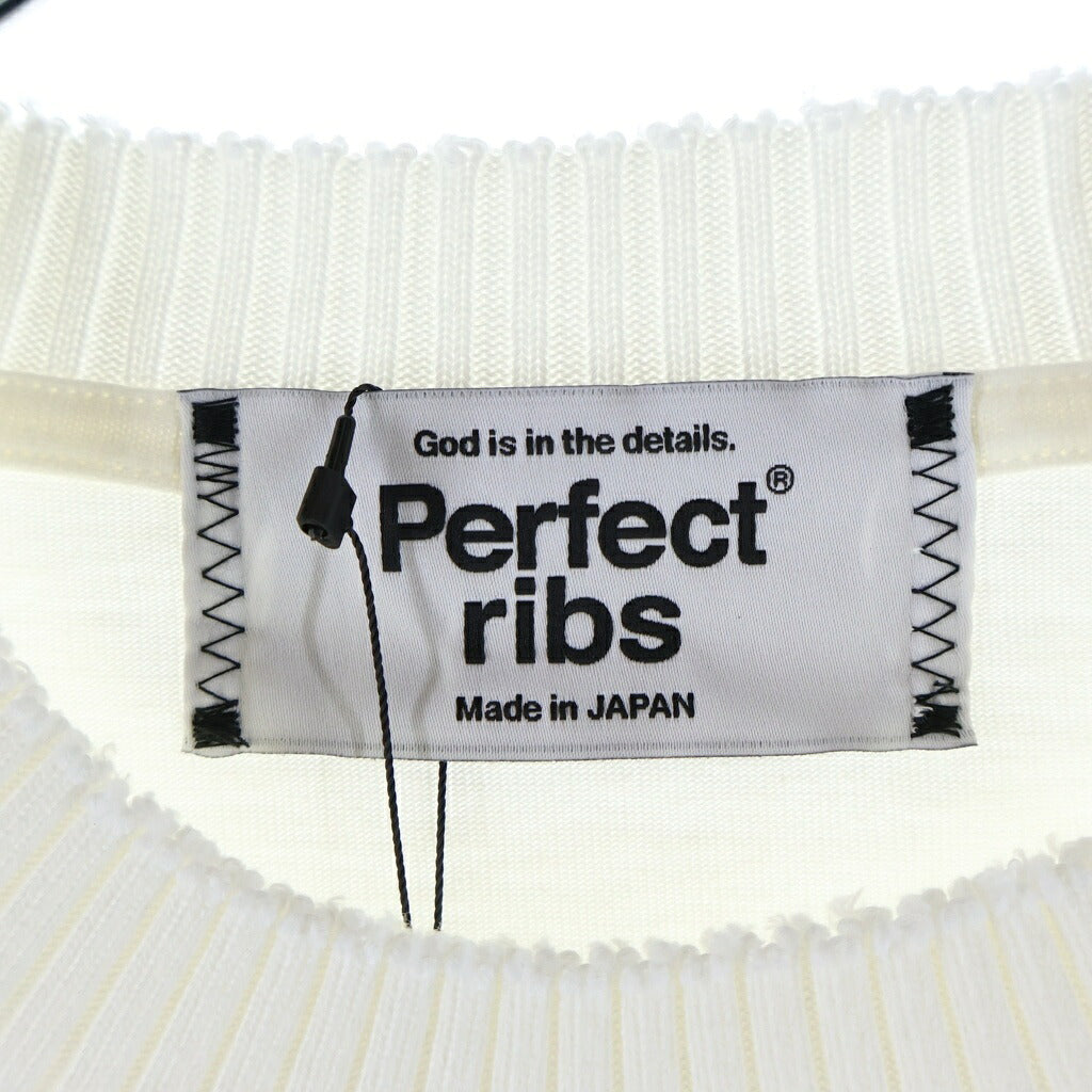 Perfect Ribs(パーフェクトリブス) ×A MOVEMENT ART LOVE MUSIC BASIC S/S T-SHIRT ア ラブモーメント フロッキープリントTシャツ 半袖クルーネックカットソー ホワイト PR634010A1