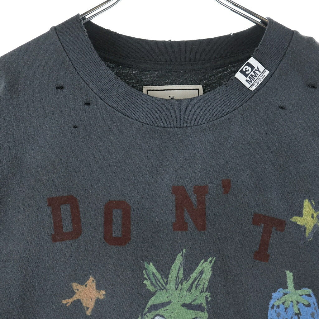 MAISON MIHARAYASUHIRO(メゾンミハラヤスヒロ) LEON DOODLE PRINTED T-SHIRT レオンドゥードゥル イラストプリントTシャツ 半袖クルーネックカットソー ダークグレー J17TS811-0