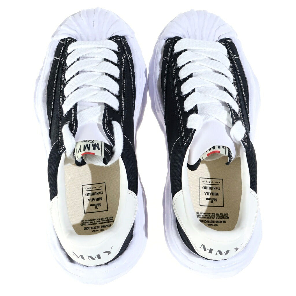 MAISON MIHARAYASUHIRO(メゾンミハラヤスヒロ) BLAKEY OG Sole Canvas Low-top Sneakers ブレーキー キャンバス ローカットスニーカー ブラック/ホワイト A08FW735