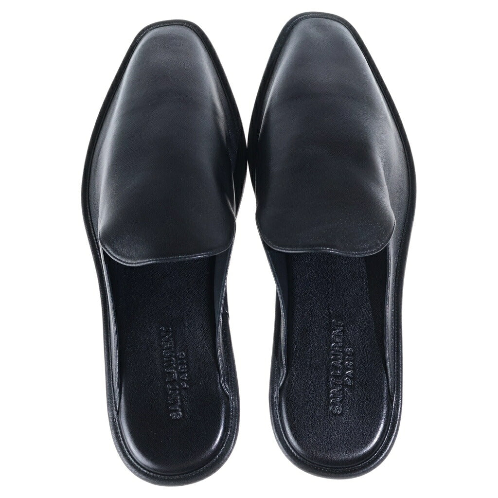 SAINT LAURENT PARIS(サンローランパリ) レザーミュール サンダルスライド ブラック 841577 AADF0