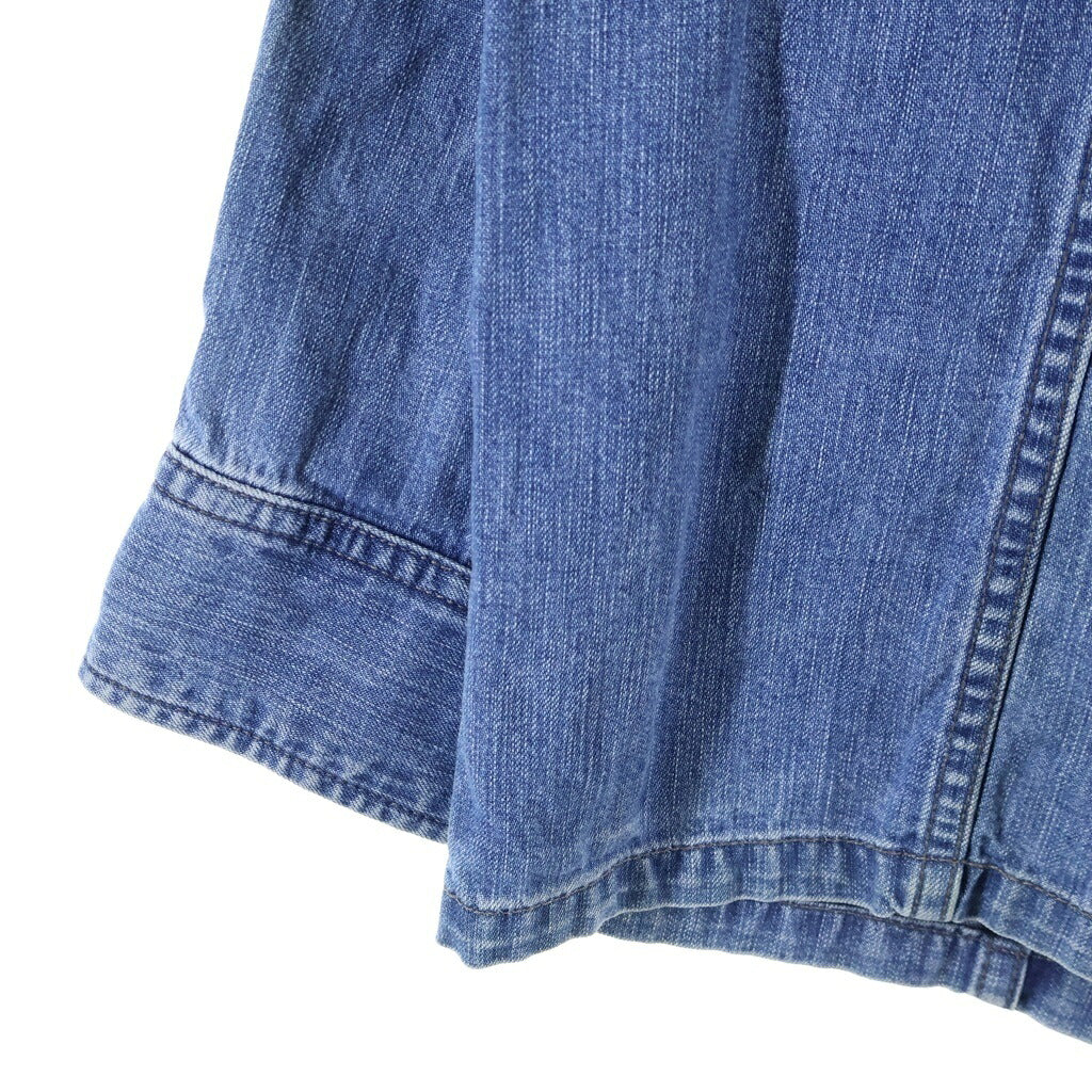 WTAPS(ダブルタップス) 19AW THOMPSON LS / SHIRT. COTTON. DENIM コットンデニム ノーカラー長袖シャツ インディゴ 192GWDT-SHM01