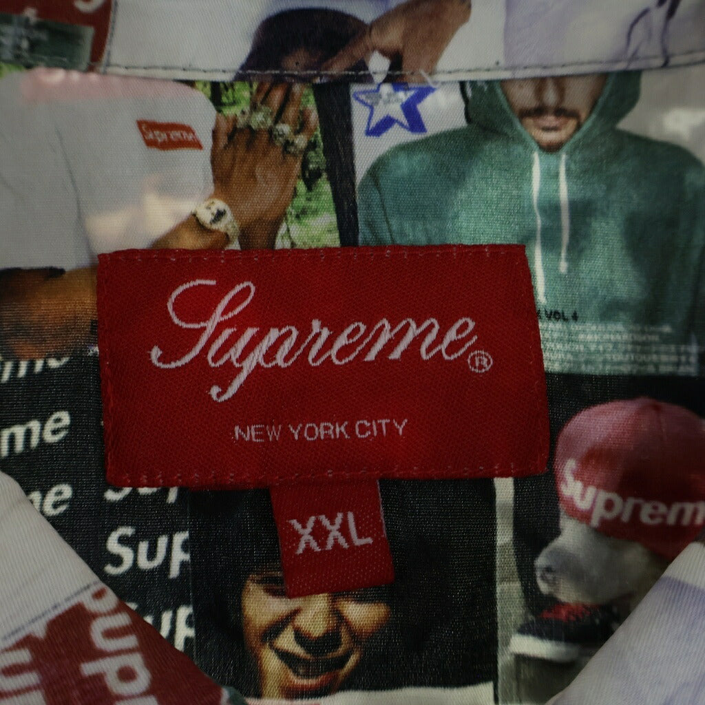 SUPREME(シュプリーム) 23SS Magazine S/S Shirt マガジン 総柄プリント 半袖レーヨンシャツ マルチカラー