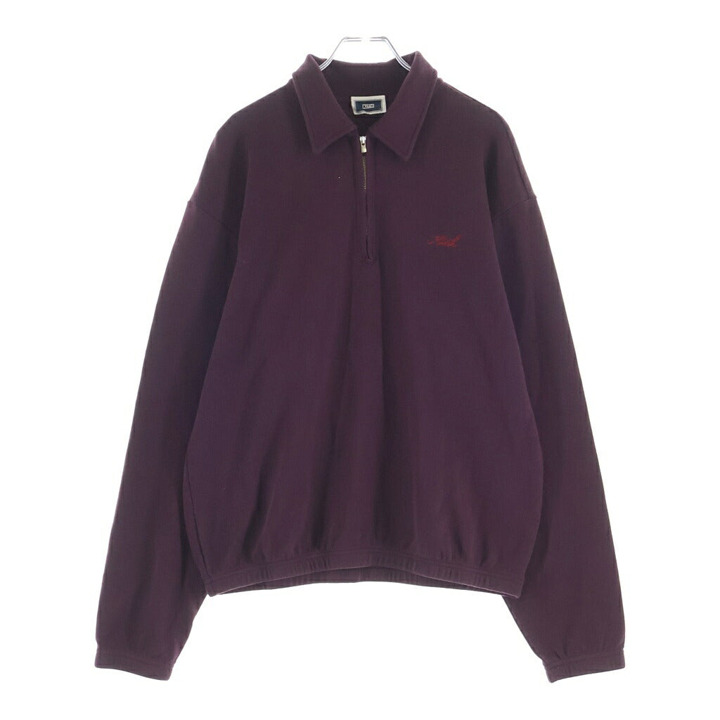 KITH(キス) 26AW PIQUE JACE POLO ピケ ジェイス ハーフジップ 長袖ポロシャツ レッド 26-070-060-0019-3-0