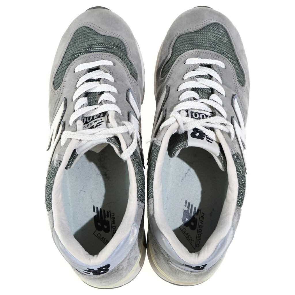 New Balance(ニューバランス) Ice Gray レザー ローカットスニーカー アイスグレー US9.5/27.5cm M1400GJ