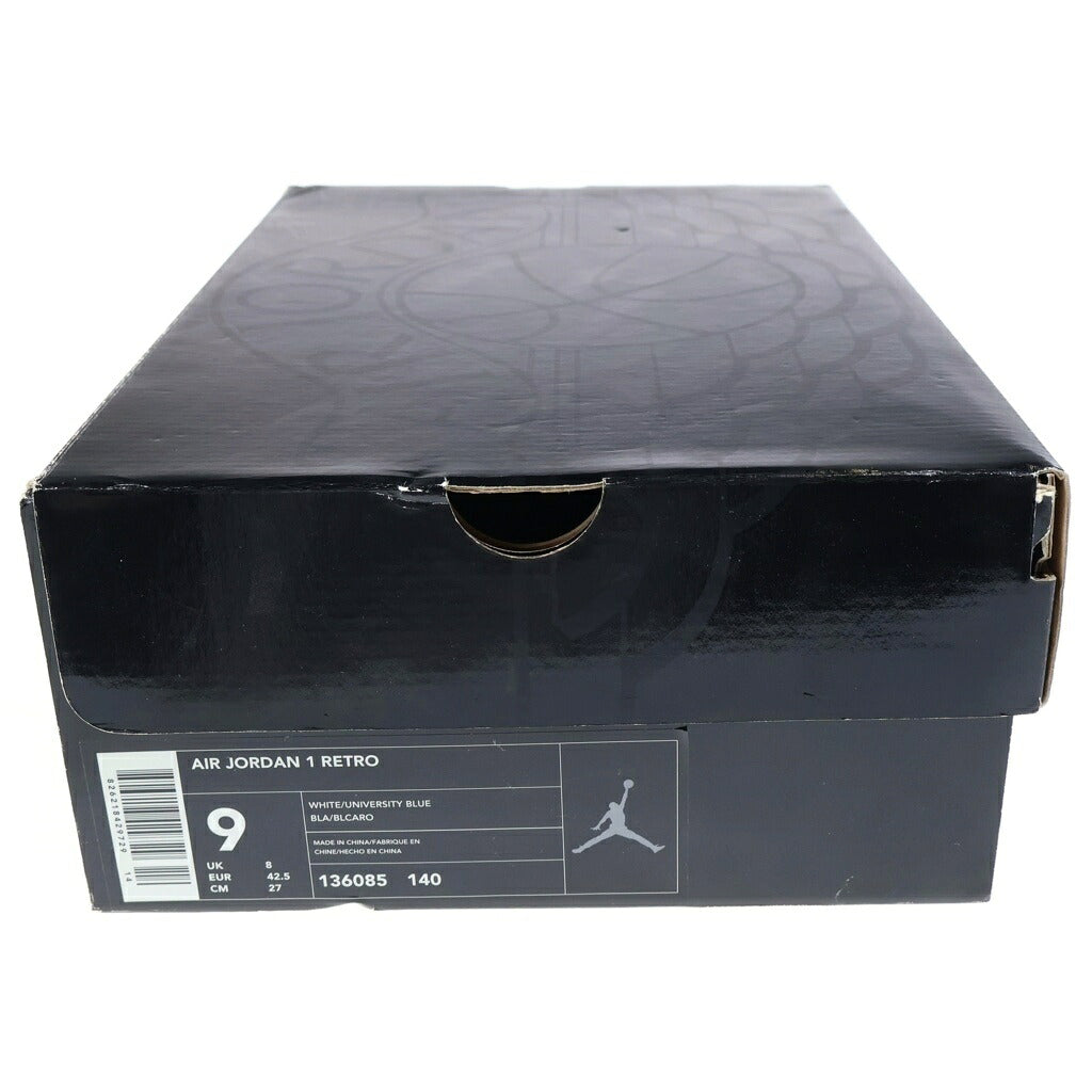 NIKE(ナイキ) 【観賞用 2003年製】 AIR JORDAN 1 RETRO UNC PATENT エアジョーダン1 レトロ パテント ハイカットスニーカー グリーン/ブルー/ホワイト US9/27cm 136085-140