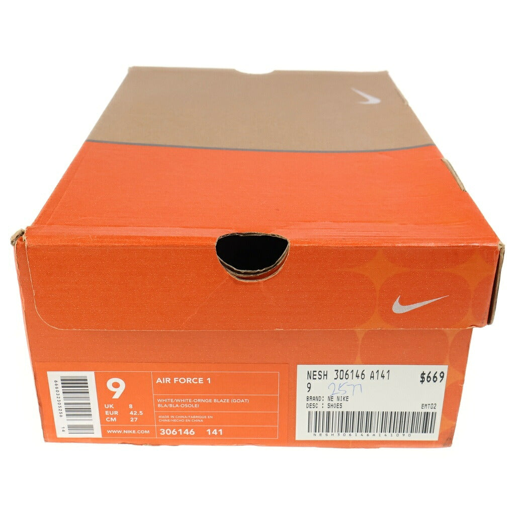 NIKE(ナイキ) 【観賞用 2002年製】 AIR FORCE 1 YEAR OF THE GOAT エアフォース1 干支 羊 ローカットスニーカー ホワイト US9/27cm 306146-141