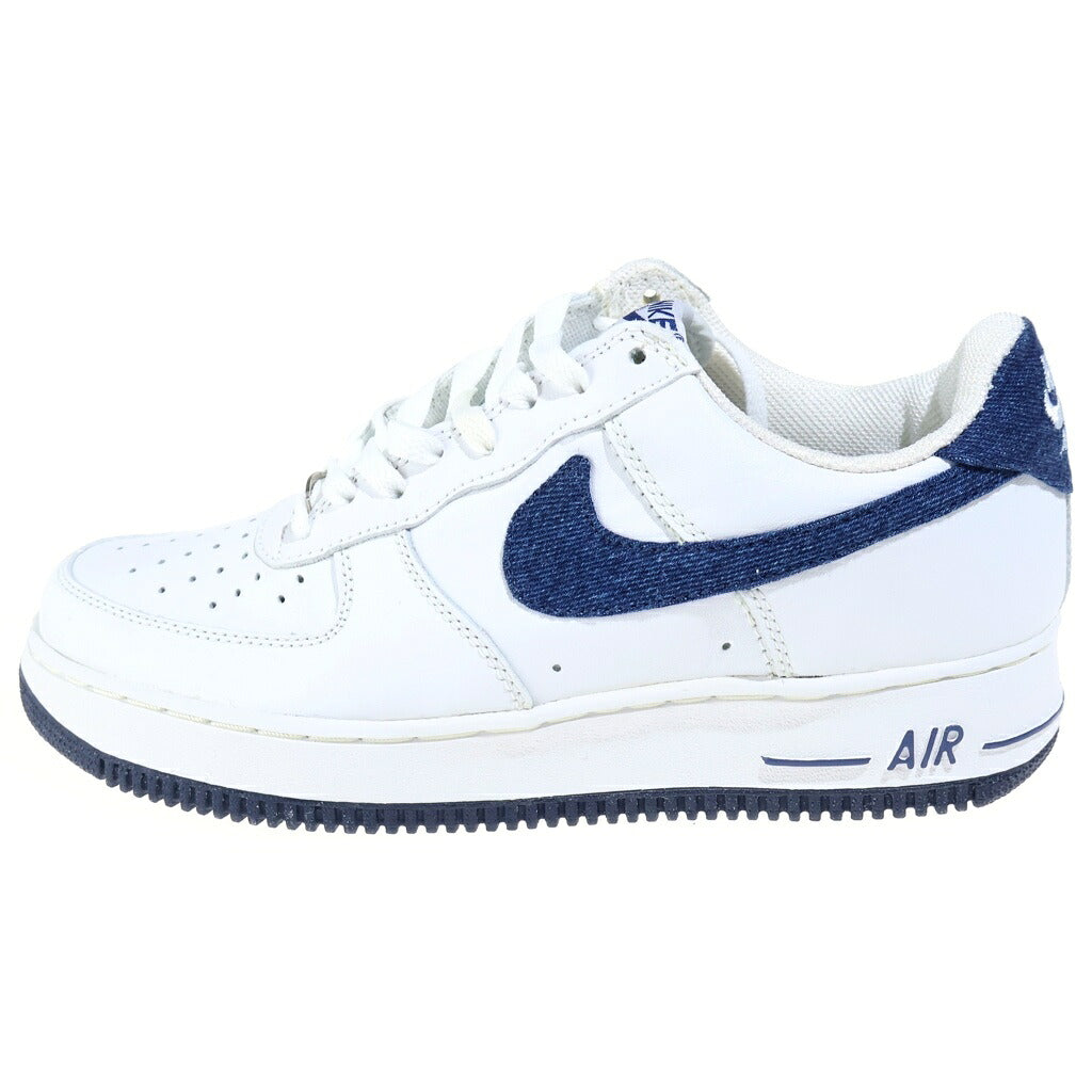 NIKE(ナイキ) 【観賞用 2002年製】 AIR FORCE 1 LOW DENIM エアフォース1 デニム ローカットスニーカー ホワイト/ネイビー US9/27cm 624040-119 624040-143