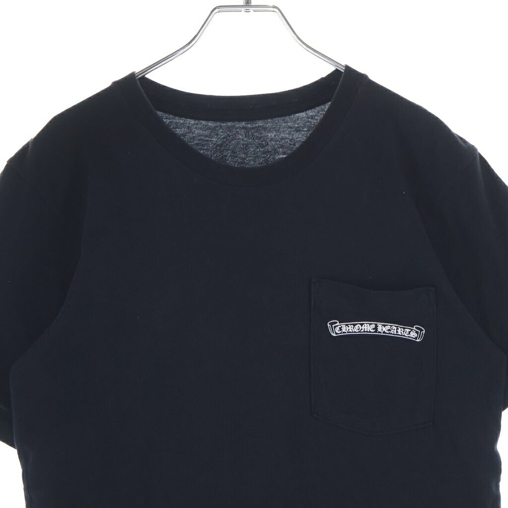 CHROME HEARTS(クロムハーツ) BACK ARCH LOGO SCROLL RABEL USA PRINT TEE バックアーチロゴ スクロールラベル プリント 半袖Tシャツ カットソー ブラック