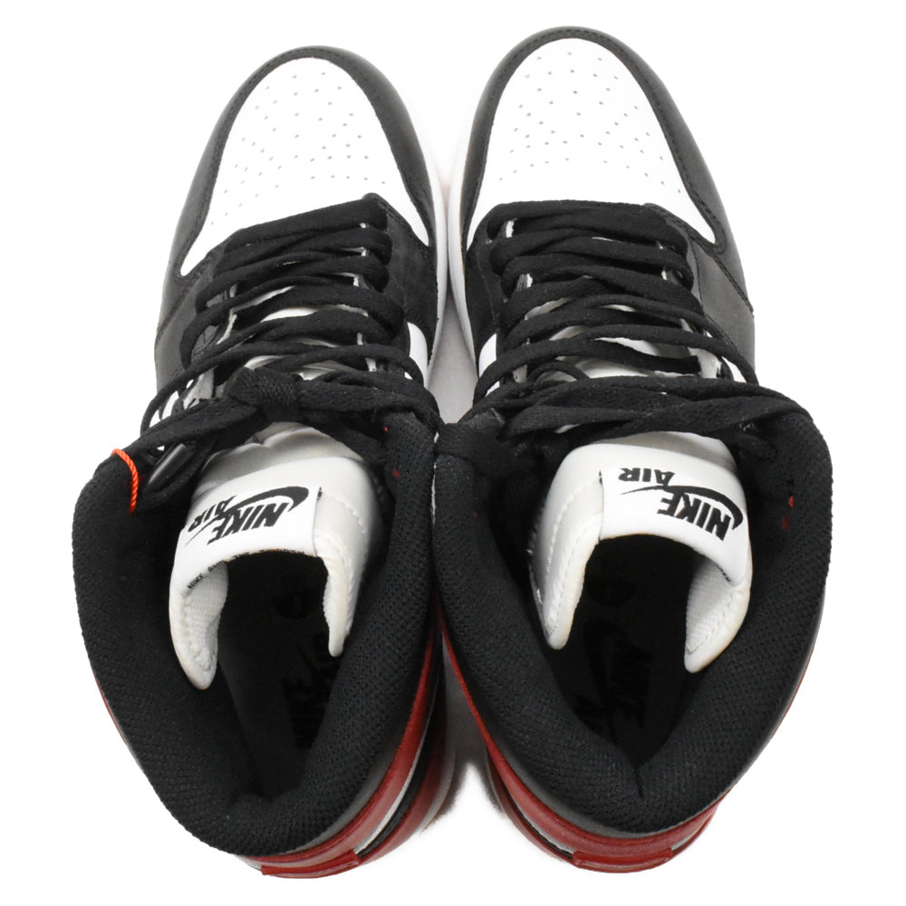 NIKE(ナイキ) AIR JORDAN1 RETRO HIGH OG エアジョーダン1 ハイカットスニーカー つま黒 ブラック/レッド 555088-184 US8