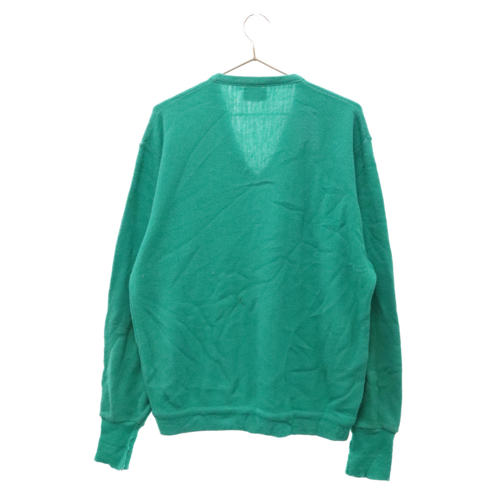 LACOSTE(ラコステ) 90s USA製 IZOD V Neck Knit アイゾッド Vネックニット長袖セーター ビンテージ グリーン