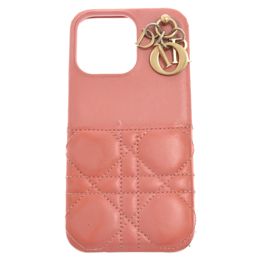 Christian Dior(クリスチャンディオール) LADY DIOR Phone Case レディディオール スマートフォンケース ピンク 14Pro
