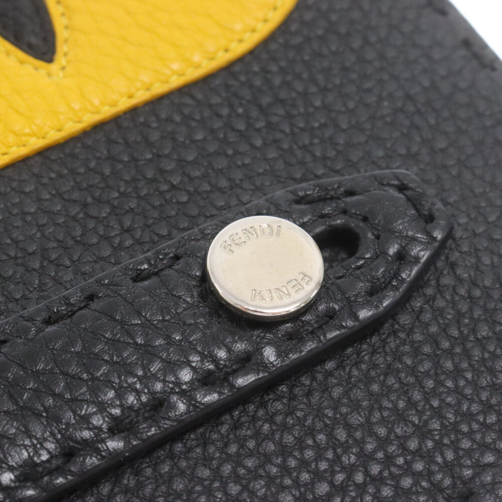 FENDI(フェンディ) バグズアイ クラッチバッグ レザーセカンドバッグ ブラック 7VA350