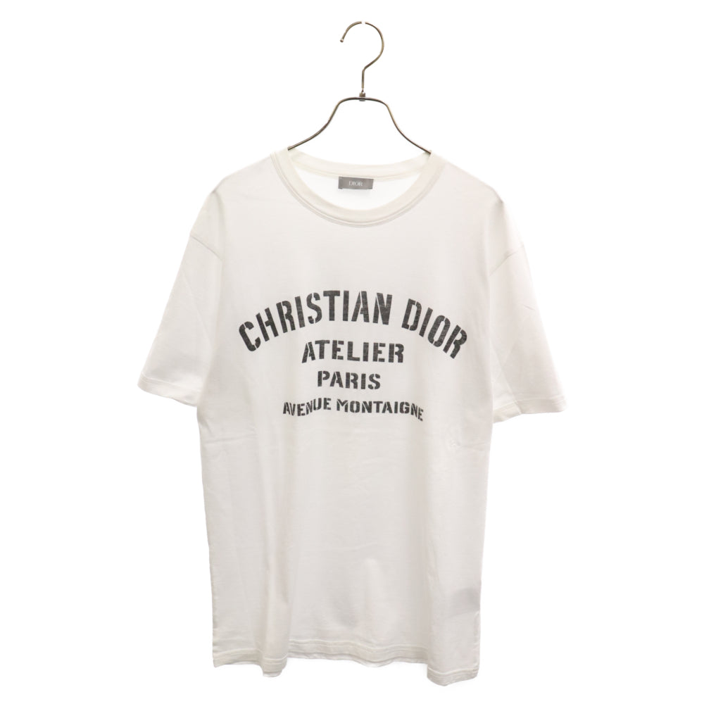 DIOR(ディオール) 21SS ATELIER Tee アトリエ ロゴプリント半袖Tシャツ ホワイト 043J615A0589