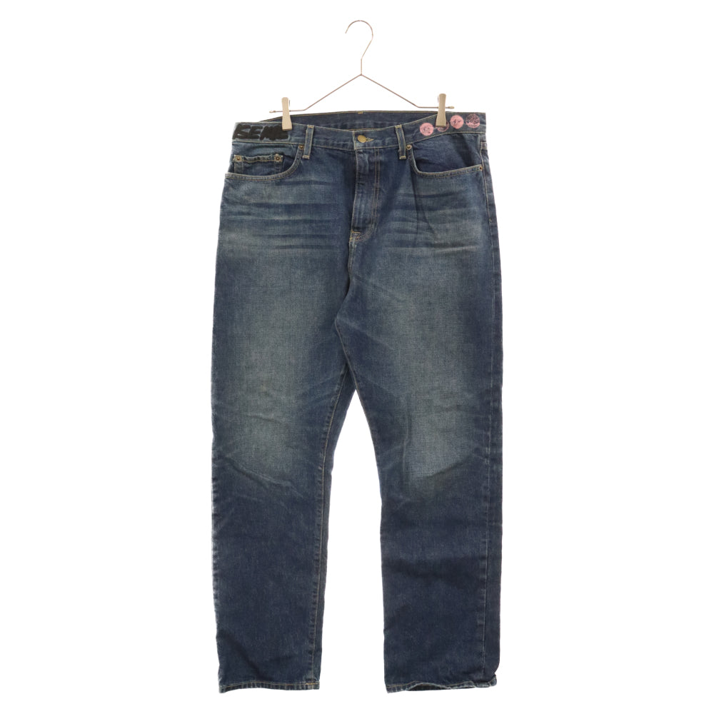 TRAVIS SCOTT(トラヴィススコット) Cactus Jack ×Fragment From Our Minds Denim Pant カクタスジャック フラグメント ペイント デニムパンツ インディゴ