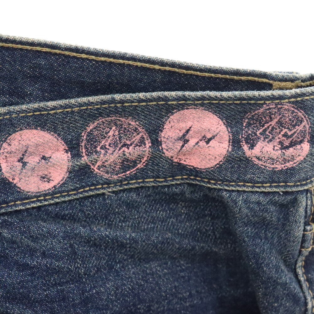 TRAVIS SCOTT(トラヴィススコット) Cactus Jack ×Fragment From Our Minds Denim Pant カクタスジャック フラグメント ペイント デニムパンツ インディゴ
