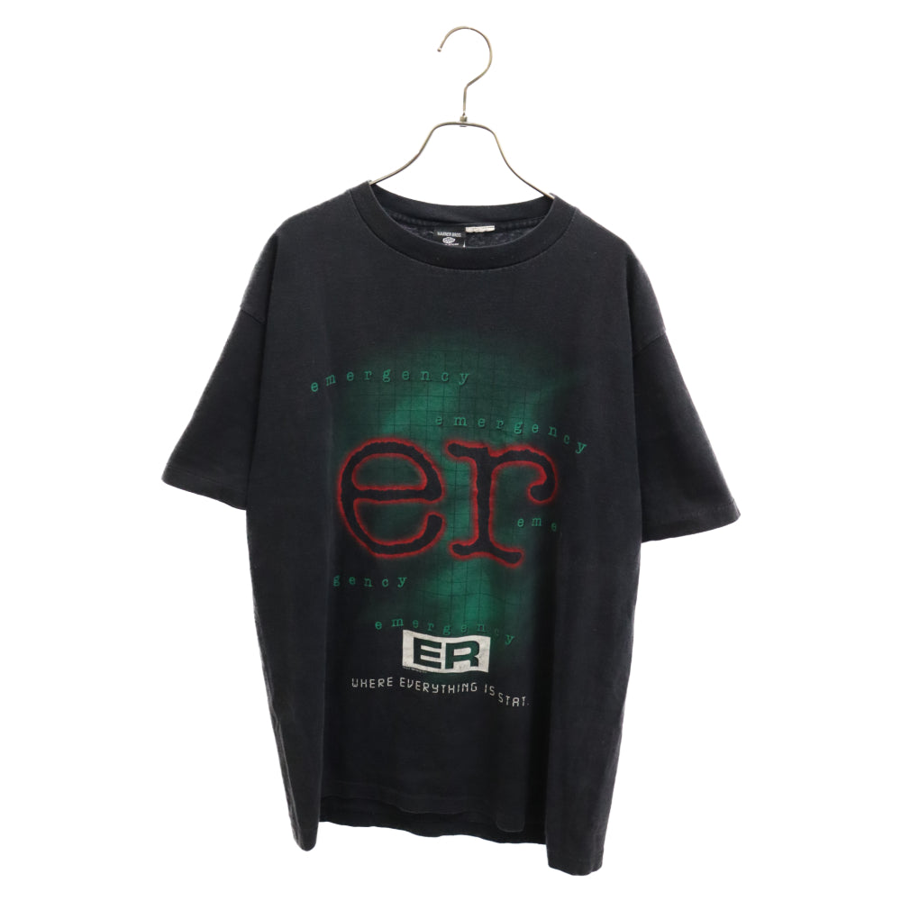 VINTAGE(ヴィンテージ) 90s NBC Drama ER WHERE EVERYTHING IS START T-SHIRT ヴィンテージ ワーナー ブラザーズ イーアール プリント半袖Tシャツカットソー ブラック