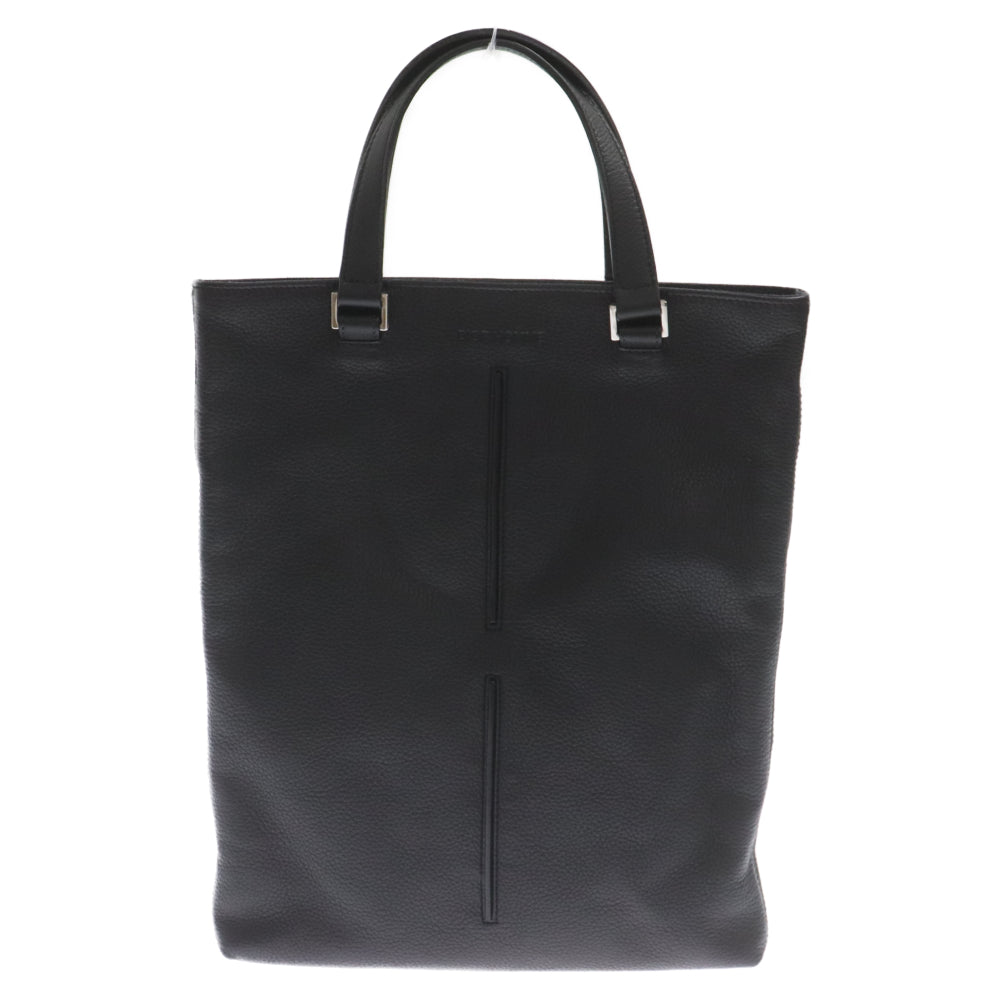 Dior HOMME(ディオールオム) ロゴ型押し レザートートバッグ ハンドバッグ ブラック 22-BO-0166