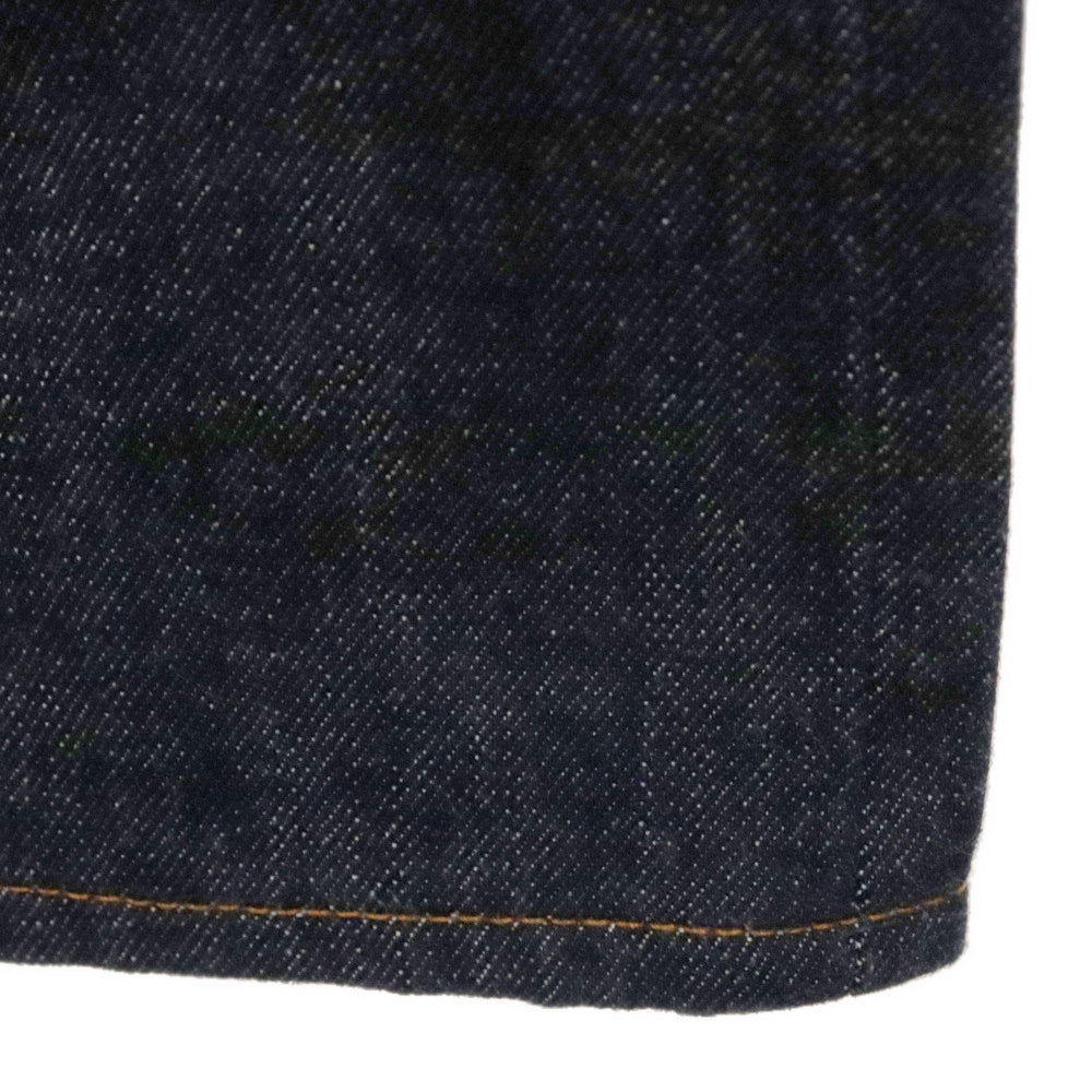 DIOR(ディオール) 20SS Slim 17.5 Selvage Jeans スリム17.5 テープロゴ刺繍ボタンフライ セルビッチジーンズ デニムパンツ テープロゴ ダークインディゴ 013D001AY978
