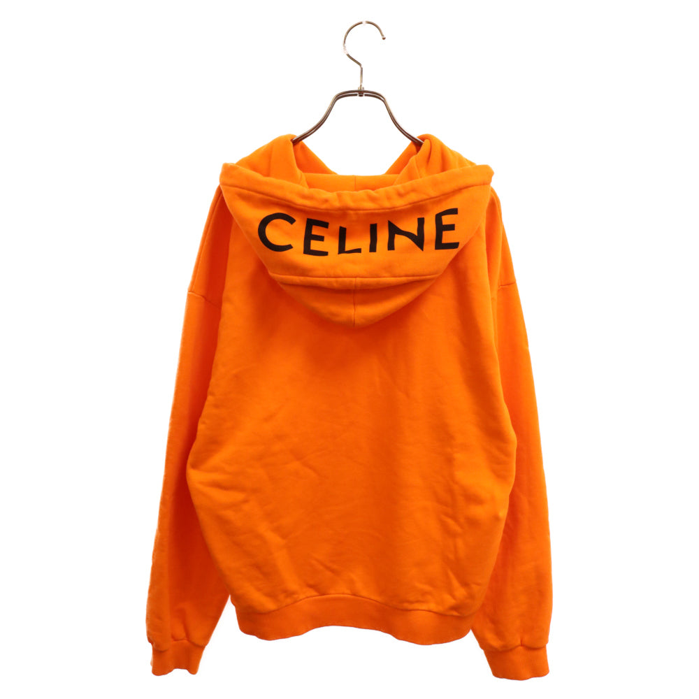 CELINE(セリーヌ) 21SS LOOSE HOODIE WHIT HOOD LOGO フードロゴ プルオーバー フーディ スウェット パーカー オレンジ 2Y499052H