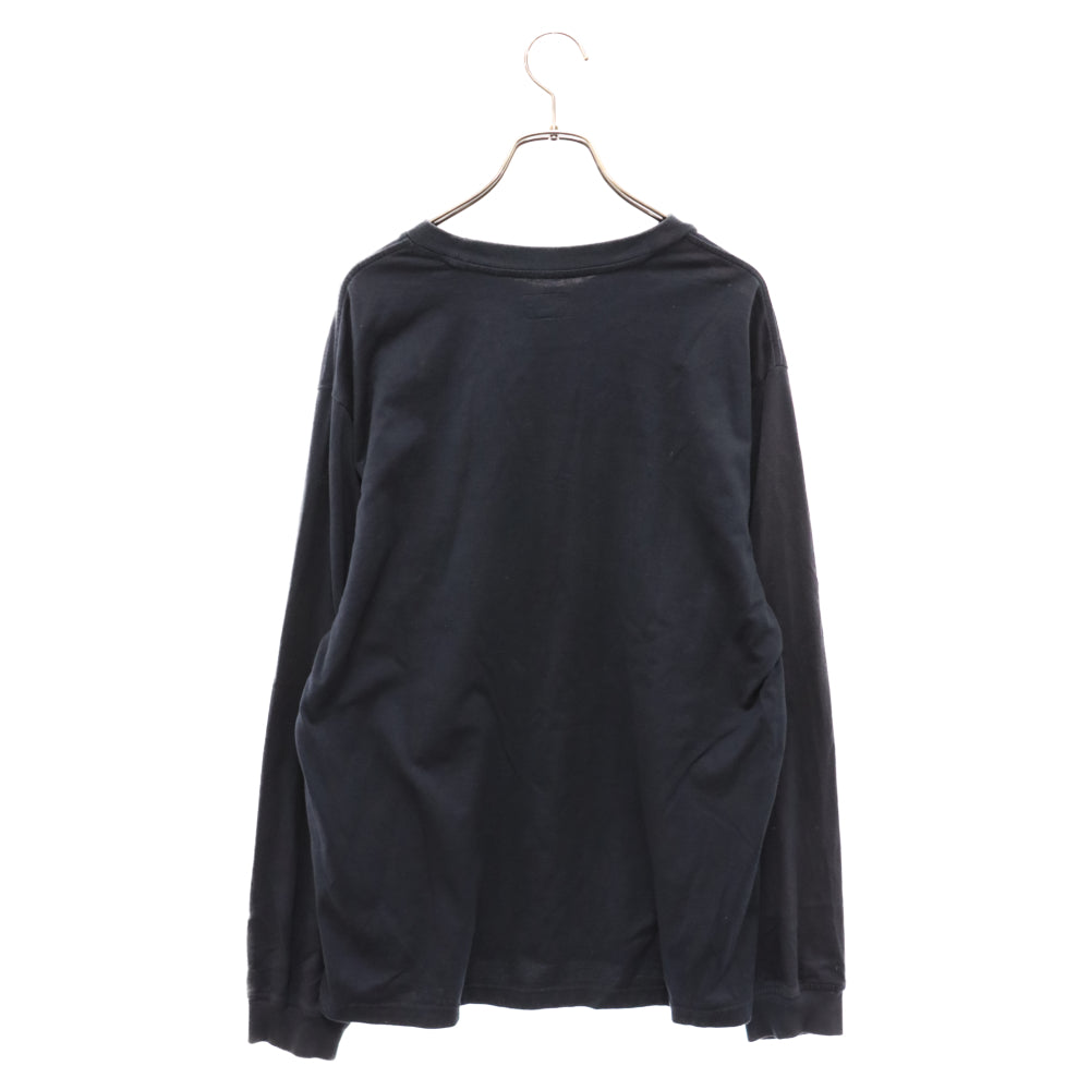 SUPREME(シュプリーム) Small Box Logo L/S Tee スモールボックスロゴ刺繍 クルーネックロングスリーブ長袖Tシャツ ネイビー