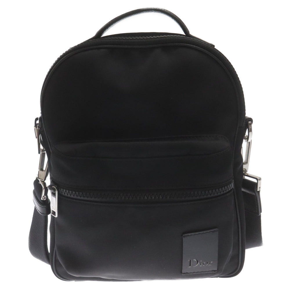 Dior HOMME(ディオールオム) ロゴレザーパッチ 2WAY ショルダー ハンドバッグ ブラック 23-BO-0158