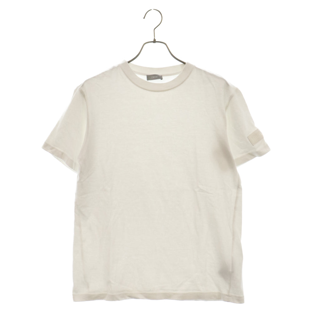 DIOR(ディオール) 20SS アームロゴパッチ クルーネック 半袖Tシャツ カットソー ホワイト 013J615A0554