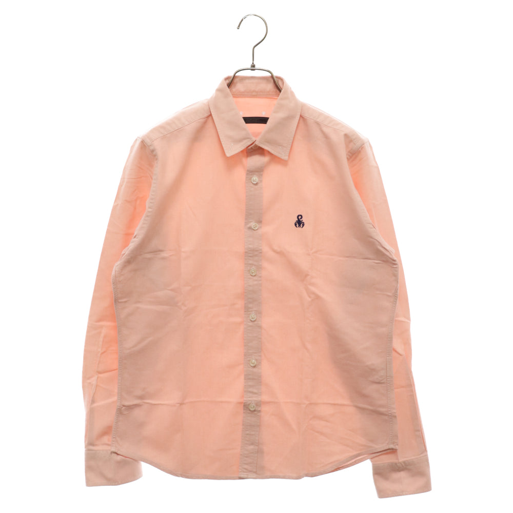 SOPHNET.(ソフネット) OXFORD B.D SHIRT 刺繍 オックスフォード ボタンダウン 長袖シャツ ピンク SOPH-000037