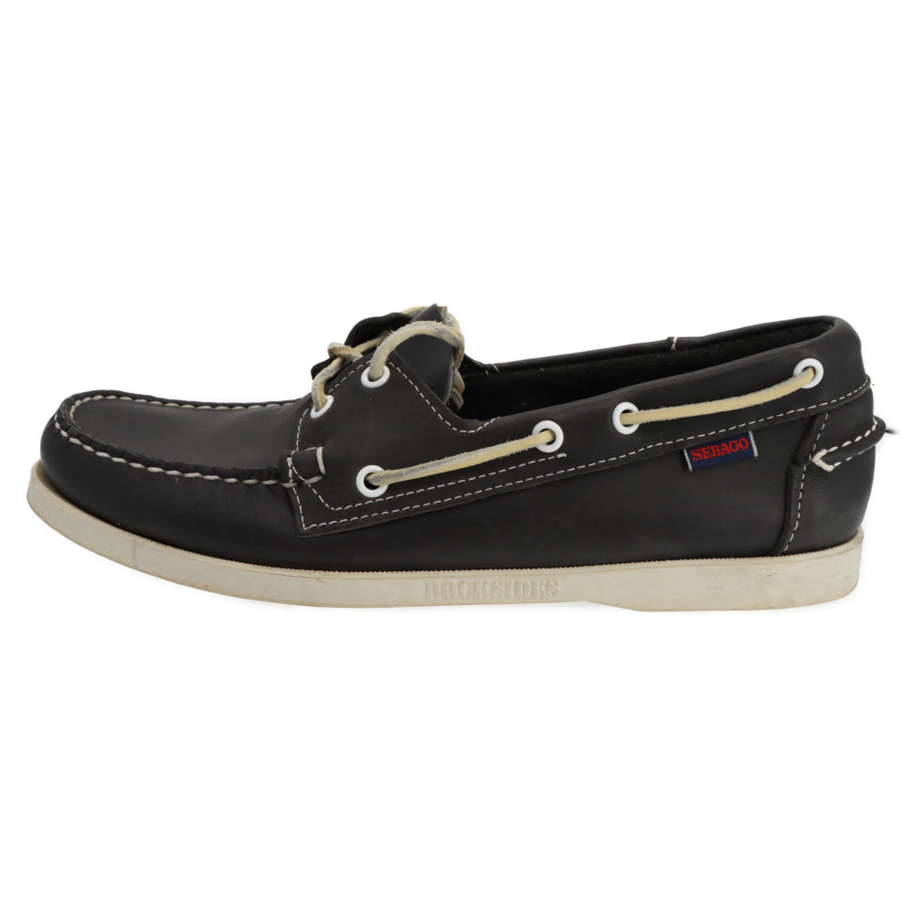 SEBAGO(セバゴ) レザーデッキシューズ ローカットスニーカーシューズ ブラック US9.5/27.5cm 72639