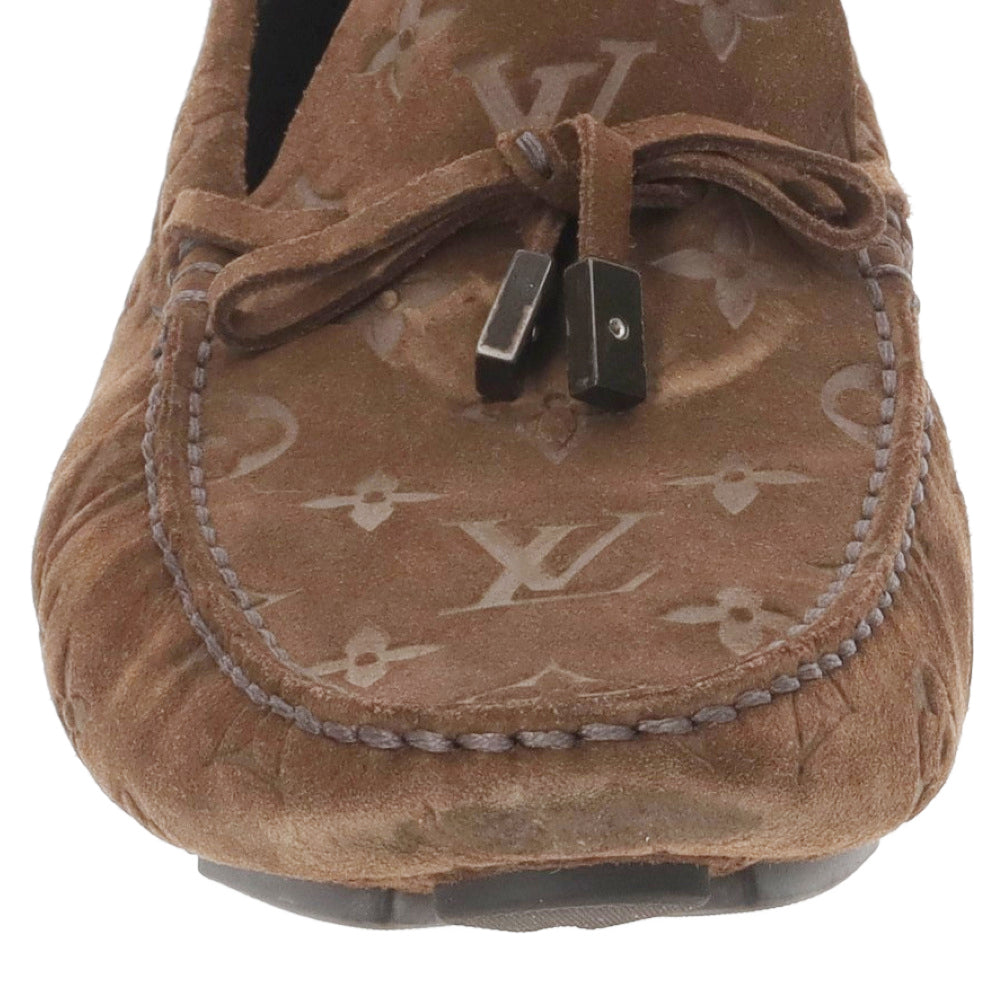 LOUIS VUITTON(ルイヴィトン) モノグラム ドライバーライン スウェード ドライビングシューズ ローファー ブラウン ND0222