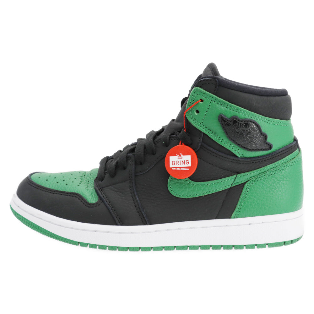 NIKE(ナイキ) AIR JORDAN 1 RETRO HIGH OG PINE GREEN エアジョーダン パイングリーン ハイカットスニーカー ブラック/グリーン US8.5/26.5cm 555088-030