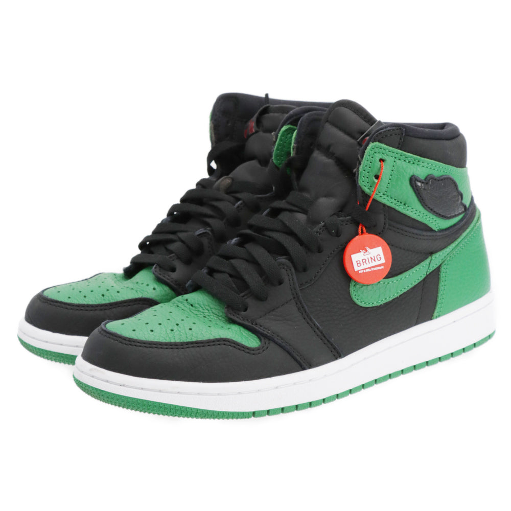 NIKE(ナイキ) AIR JORDAN 1 RETRO HIGH OG PINE GREEN エアジョーダン パイングリーン ハイカットスニーカー ブラック/グリーン US8.5/26.5cm 555088-030