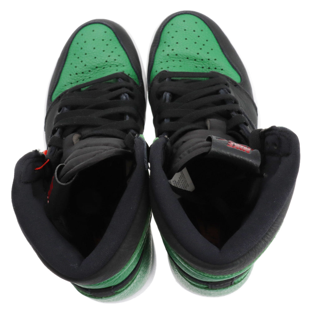 NIKE(ナイキ) AIR JORDAN 1 RETRO HIGH OG PINE GREEN エアジョーダン パイングリーン ハイカットスニーカー ブラック/グリーン US8.5/26.5cm 555088-030