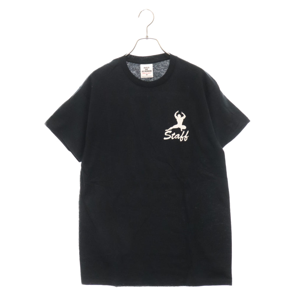 BOYS OF SUMMER(ボーイズオブサマー) ×RONHERMAN Open Beer Tee ロンハーマン プリントクルーネック半袖Tシャツ ブラック
