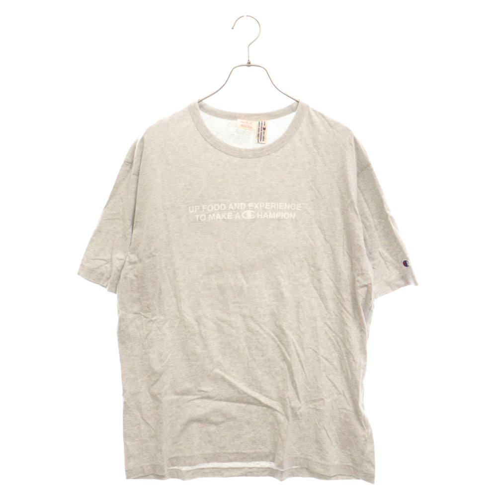 CHAMPION(チャンピオン) ×paperboy × BEAMS 別注 ペーパーボーイ ビームス クルーネック半袖Tシャツ グレー