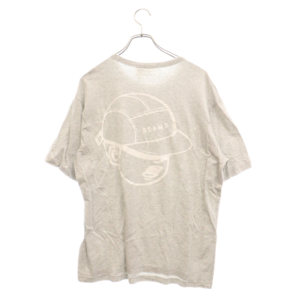 CHAMPION(チャンピオン) ×paperboy × BEAMS 別注 ペーパーボーイ ビームス クルーネック半袖Tシャツ グレー