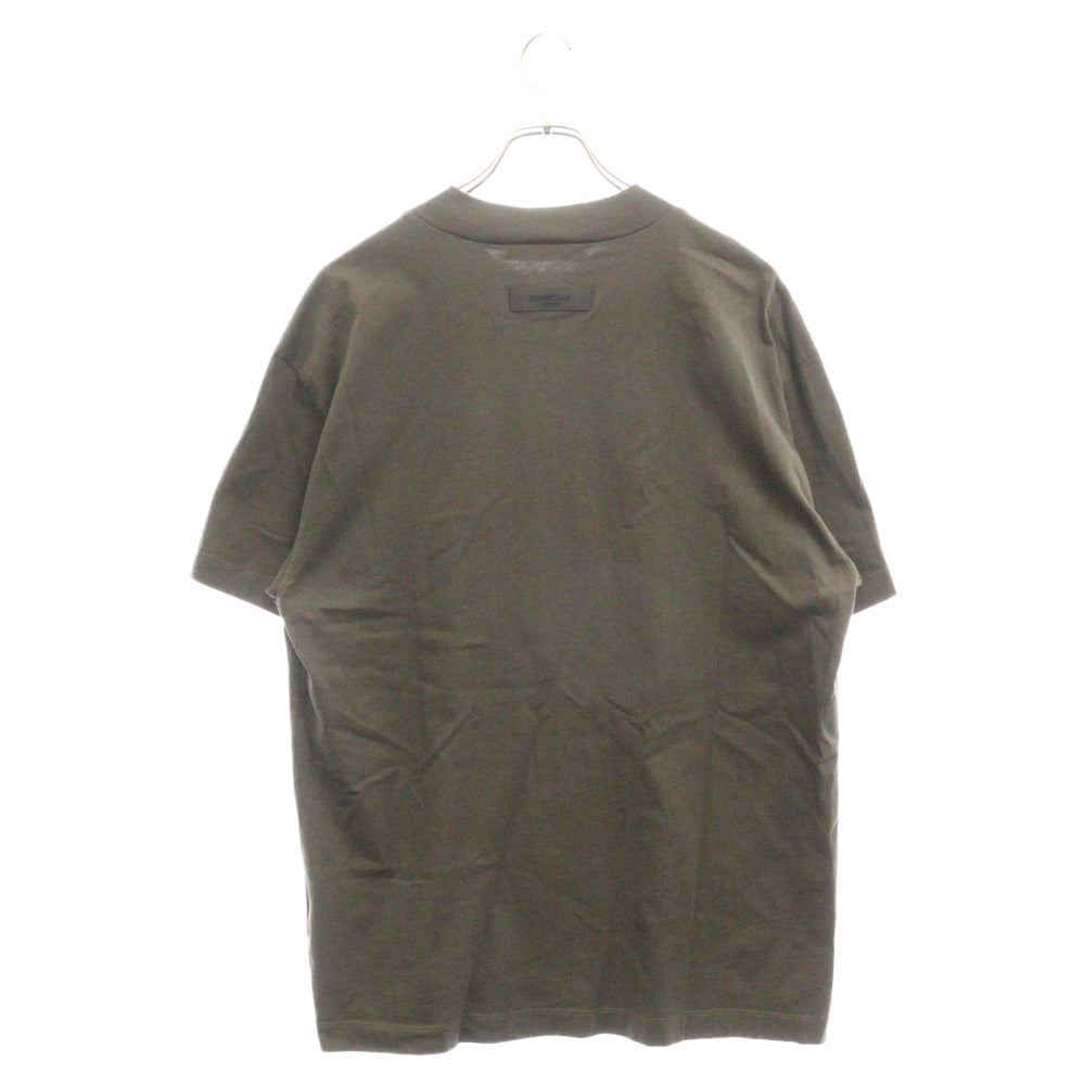 FOG Essentials(エフオージー エッセンシャルズ) フロント ラバーロゴ 半袖Tシャツ ダークブラウン