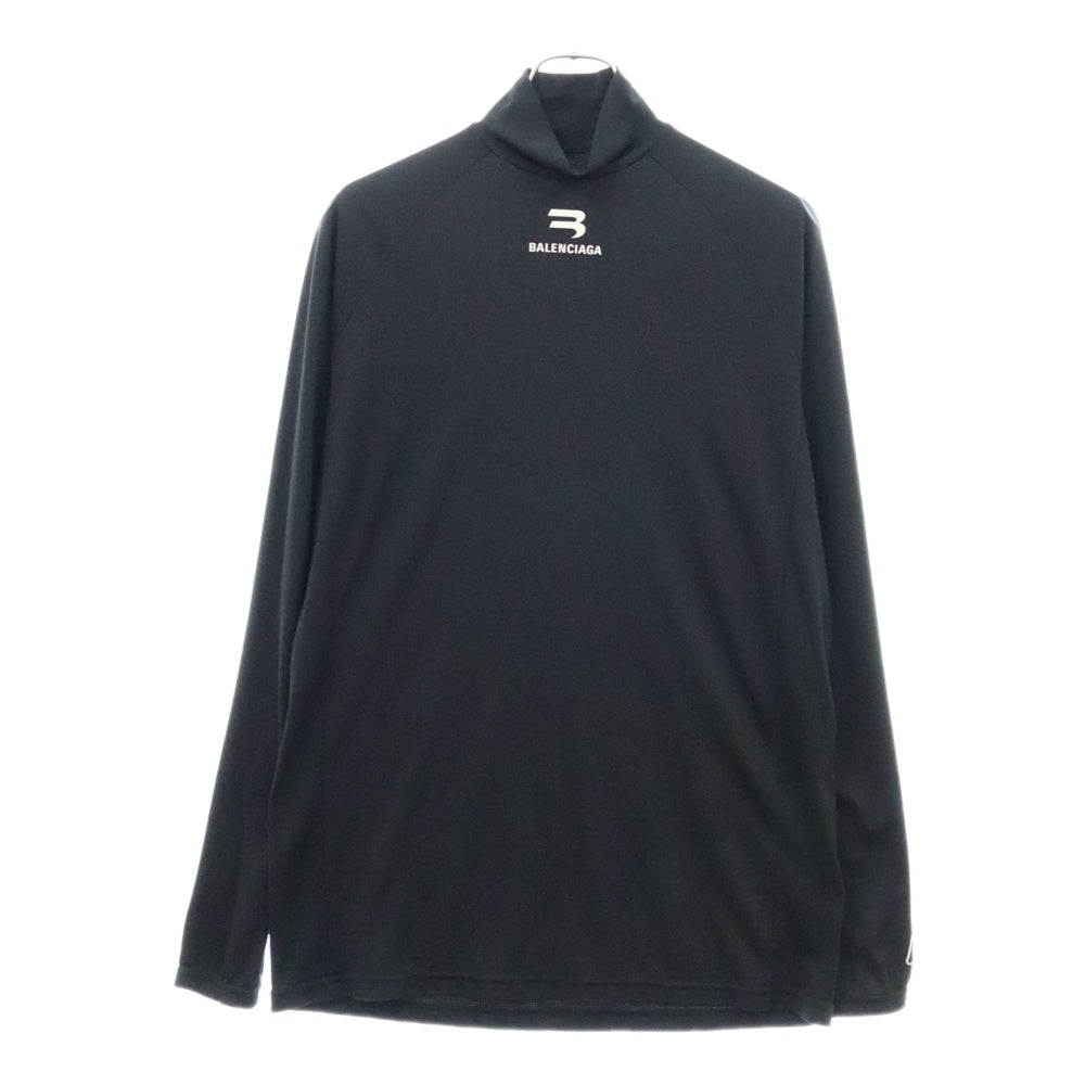 BALENCIAGA(バレンシアガ) Logo Printsporty B Bike Jersey Top B ロゴプリント バイク ジャージ トップ 長袖Tシャツ カットソー ブラック 661749 444B8