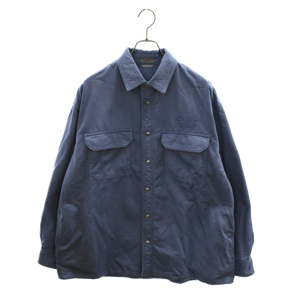 DIOR(ディオール) 1947 Oversized Shirt Jacket 裏地ボア オーバーサイズ シャツジャケット ブルー 413D587AY540