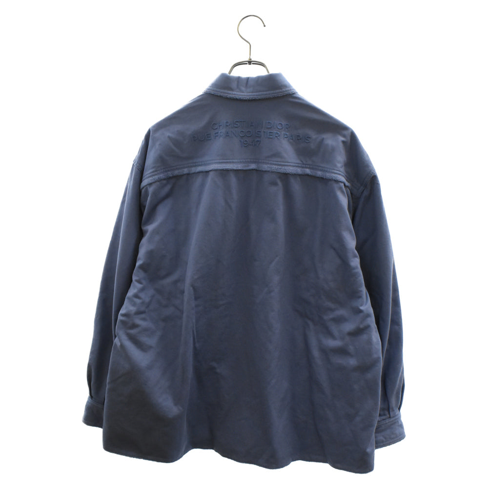 DIOR(ディオール) 1947 Oversized Shirt Jacket 裏地ボア オーバーサイズ シャツジャケット ブルー 413D587AY540