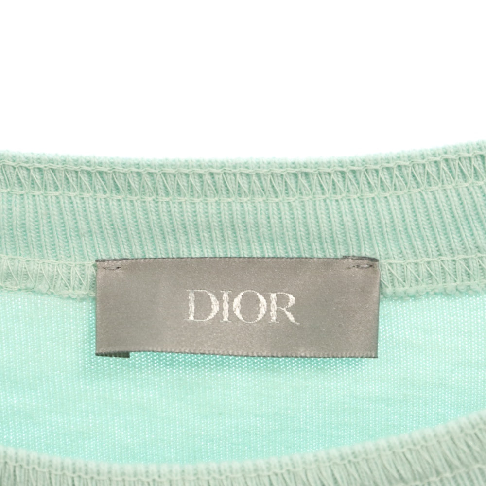 DIOR(ディオール) ×STONE ISLAND ストーンアイランド 刺繍 オーバーサイズフィット 半袖Tシャツ カットソー ブルー 493J638A0554