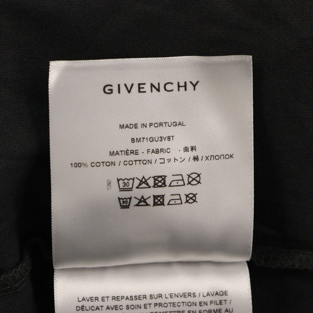 GIVENCHY(ジバンシィ) 22AW Overlapped Embroidered Tee BM71FC3Y8T オーバーラップエフェクト刺繍レイヤード長袖Tシャツ カットソー ブラック