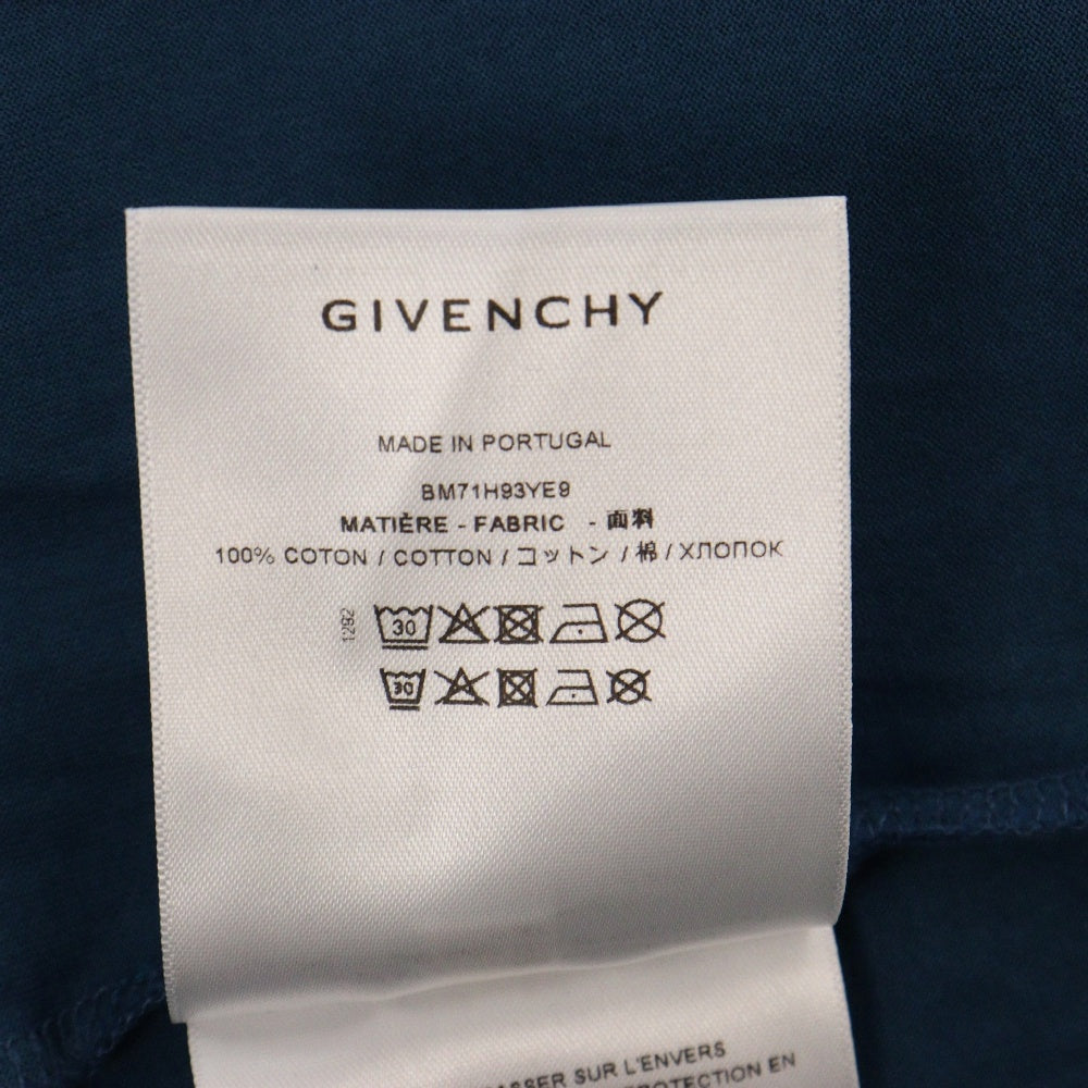 GIVENCHY(ジバンシィ) 22AW オーバーラップエフェクト刺繍レイヤードTシャツ ネイビー BM71H93YE9