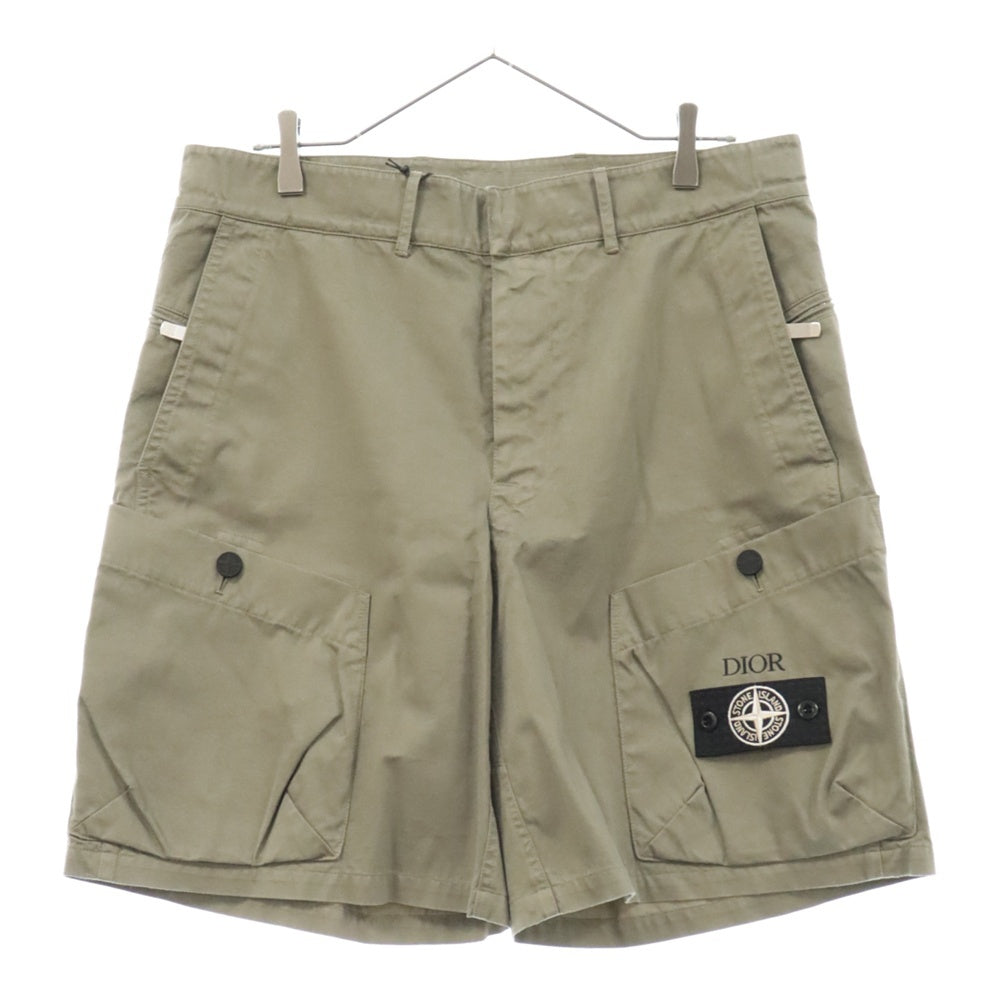 DIOR(ディオール) 24AW×STONEISLAND ストーンアイランド ロゴワッペンバミューダハーフパンツ ベージュ 493C172A6144