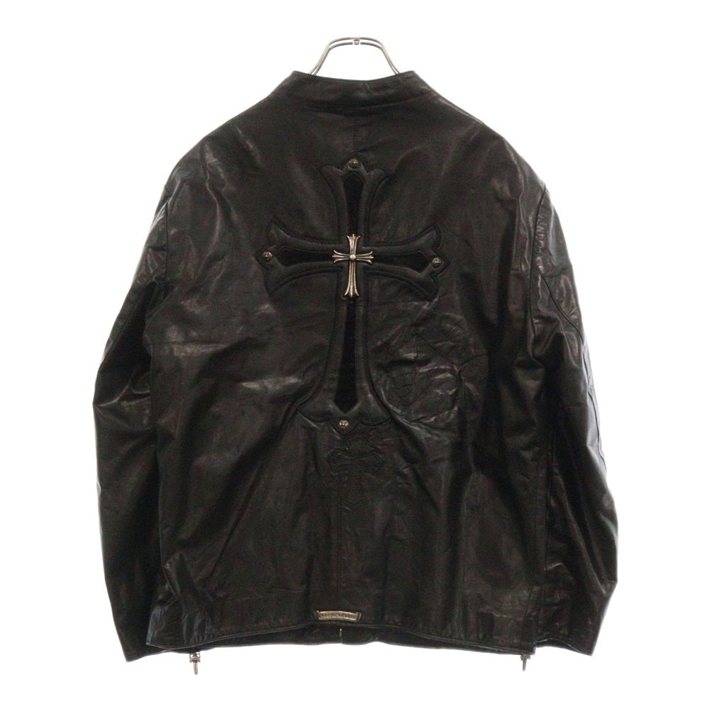 CHROME HEARTS(クロムハーツ) RACING 2 レーシング2 クロスパッチ ラージクロス レザージャケット ブラック