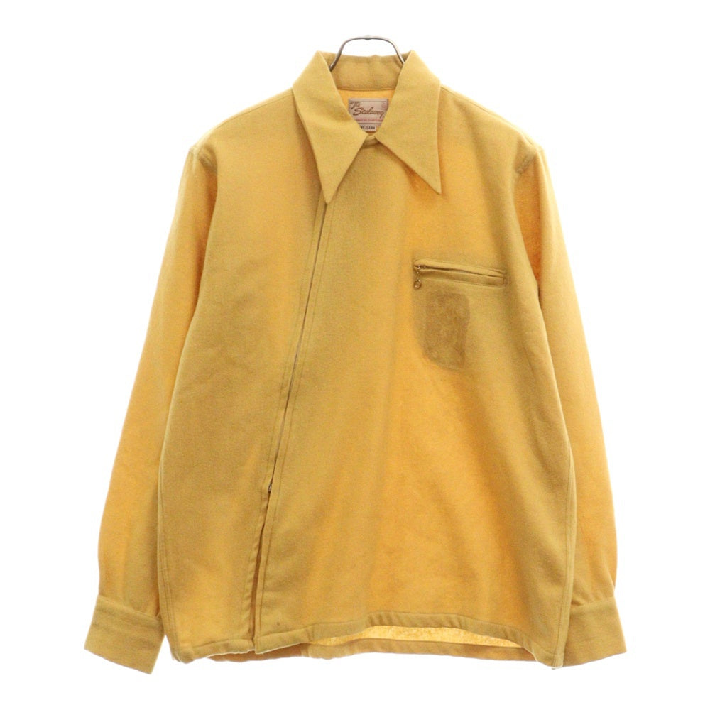 VINTAGE(ヴィンテージ) 40S VINTAGE ヴィンテージ Scalawag 斜めチェーンジップウールシャツ 長袖シャツ イエロー