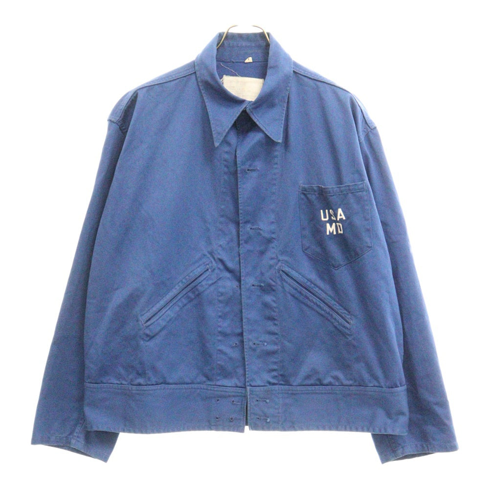 VINTAGE(ヴィンテージ) 40S VINTEGE WW2 USA MD SUIT CONVALESCENT MEDICAL JACKET ヴィンテージ コットンツイル USアーミー チェンジボタン メディカルジャケット ブルー