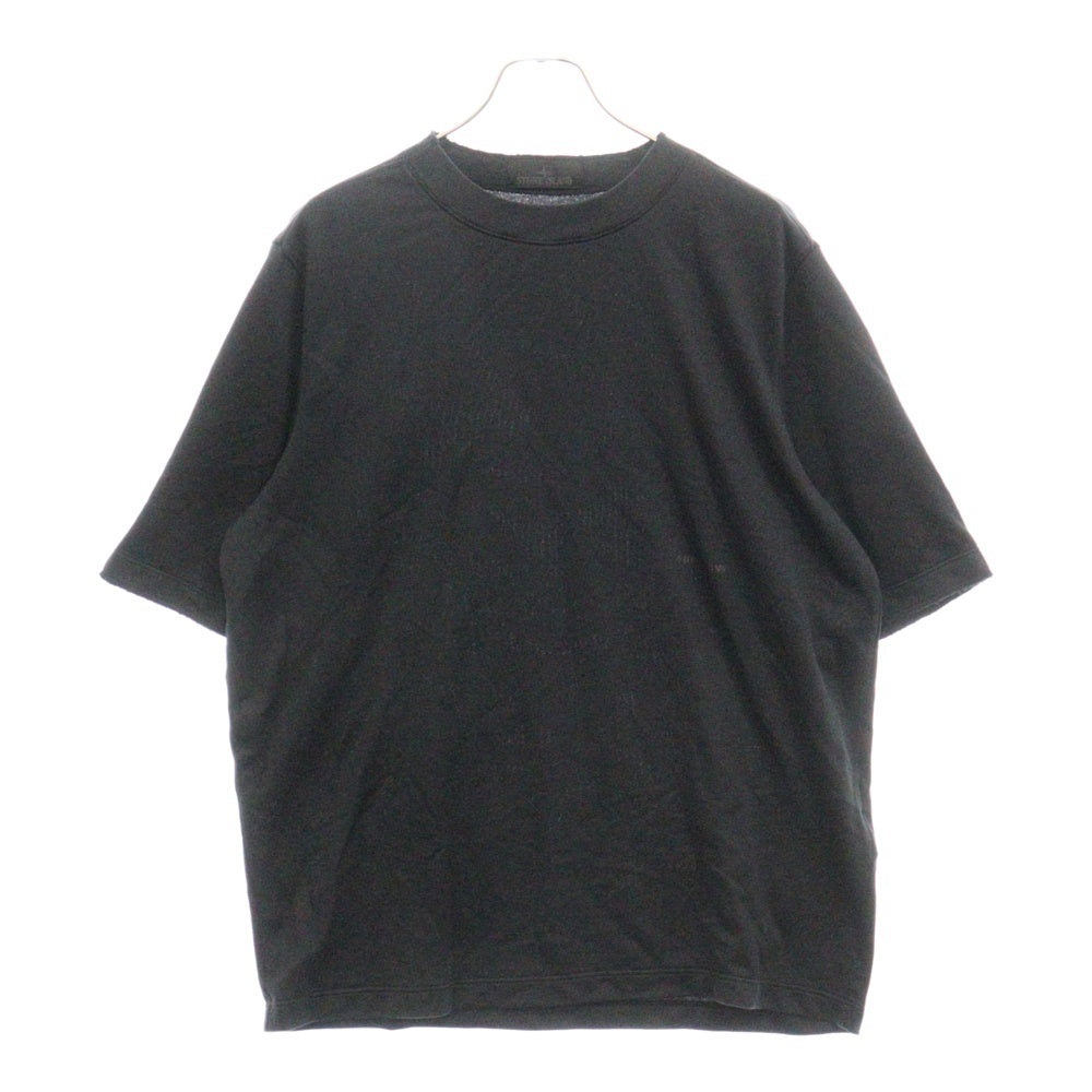 STONE ISLAND(ストーンアイランド) 24SSS GHOST PIECES T-SHIRT ゴーストピーシス ロゴプリント 半袖Tシャツ カットソー ブラック 8015222F3