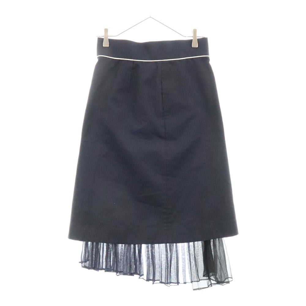 Sacai(サカイ) ラッププリーツ 巻きスカート レディース ネイビー 15-02232