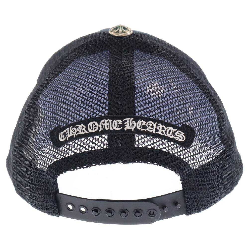 CHROME HEARTS(クロムハーツ) TRUCKER CAP トラッカーキャップ セメタリークロス刺繍クロスボール付メッシュキャップ 帽子 ブラック/シルバー