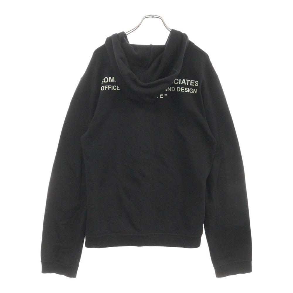 OFF-WHITE(オフホワイト) Something & Associates ロゴプリント スウェット プルオーバー パーカー ブラック OMBB034T19003049